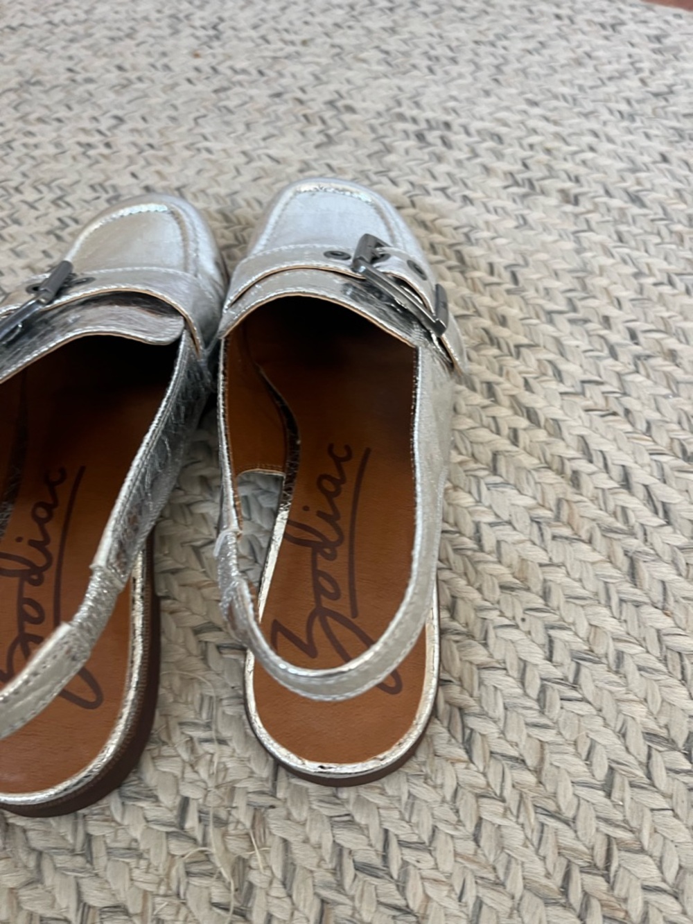 Zodiac Metallic Silver Slingback Loafers for - Picture 4 of 7